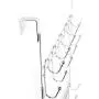 DoorShroom Door Clothing Hanger 20 Hook Modular Rack, Chrome