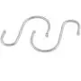 uxcell Stainless Steel S Shaped Pot Pan Clothes Storage Hanger Hook 10 Pcs Silver Tone