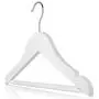 HANGERWORLD 24 White Wooden 11.8inch Kids Notched Coat Clothes Garment Hangers Non Slip Pants Bar HANGERWORLD 24 White Wooden 11.8inch Kids Notched Coat Clothes Garment Hangers Non Slip Pants Bar