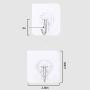 Xzyppci 58pcs Adhesive Hooks,Reusable Hooks for Hanging,Transparent Hooks,Widely Applicable to Kitchen and Bathroom Sticky Hooks