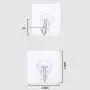 Xzyppci 58pcs Adhesive Hooks,Reusable Hooks for Hanging,Transparent Hooks,Widely Applicable to Kitchen and Bathroom Sticky Hooks
