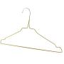 HANGERWORLD 10 Gold Coating 16inch Metal Wire 13 Gauge Pants Bar Coat Clothes Garment Hangers