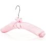 HANGERWORLD 5 Pink 17inch Satin Padded Top Garment Wedding Clothes Coat Hangers