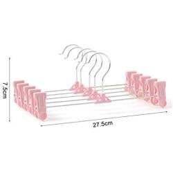 Non-Slip Plastic Hanger Pants Pants Pants Skirt Skirt Clip Hanger Pants Clip Drying Clothes Hanging Clothing Store Rack 10 Pack FANJIANI (Color : Pink)