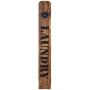 MyGift Burnt Wood Wall Mounted Laundry Sign with Metal Pipe Clothes Hanging Bar
