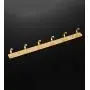 Cxjff Wall-Mounted Coat Rack Clothes Hat Stand Hanger Holder Decoration 6 Hooks Space Aluminum, 45 4 1.8CM (Color : Gold)