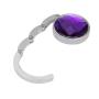 Detectorcatty Portable Crystal Alloy Purse Holder Handbag Hook Foldable Hangbag Hook Desk Hanger Multiple Bag Accessories