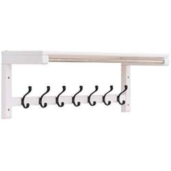 Coat Rack Coat Rack Wall Hanging Wall Hanger Porch Entry Clothes Hook Living Room Solid Wood Multi-Purpose Rack White (Size : 7529.527.3cm)