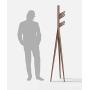 Cxjff Floor Standing Coat Rack Tree Clothes Hat Stand Hanger Rotatable Solid Wood 3 Feet 7 Hooks, 42 42 172CM (Color : Brown)