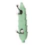 Indianshelf Handmade 1 Artistic Vintage Green Wooden Double Loop Rail Hooks Hangers/Wall Hooks for Keys