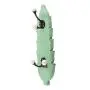 Indianshelf Handmade 1 Artistic Vintage Green Wooden Double Loop Rail Hooks Hangers/Wall Hooks for Keys
