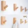 INLAR Wooden Coat Hook, Natural Wall Mounted Single Wall Hook Rack Clothes Scarf Hat Bag Storage Hangers Key Holder Hanging Door Hook Organizer Decorative (4pcs) INLAR Wooden Coat Hook, Natural Wall Mounted Single Wall Hook Rack Clothes Scarf Hat Bag Storage Hangers Key Holder Hanging Door Hook Organizer Decorative (4pcs)