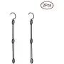 HHXD 6 Holes Clothes Hanger Organizer,Saving Space Iron Storage Coat Hangers Personality/Black / 2Pcs
