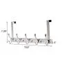 CHICHIC Over The Door/Wall Mounted Coat Rack 5 Hooks Organizer Rack Hook Hanger Heavy Duty Stainless Steel Metal Hook Rail for Coats Hats Towel Robes Purse Jacket, Mudroom Bathroom Entryway Bedroom