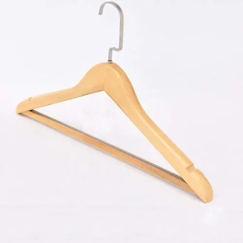 SAASNY Standard Hangers,10 Pieces Deluxe Coat Suit Garment Clothes Broad Ends And Non Slip Trouser Bar For Jacket,Shirt Coat Standard Hangers,44.5cm Wide Ideal For Home And Shops-Space Saving Solution
