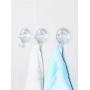 Suction Cup Hooks Wreath Hanger for Hanging Kitchen Bathroom Wall Door Necessities Decorations by WISH (4 Pack)