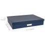 Bigso Sverker Fiberboard Legal/Art Storage Box, 3.3 x 17.1 x 12.2 in, Blue