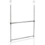 Oceanstar 2-Tier Portable Adjustable Rod Closet Hanger, Chrome