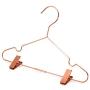 KOOBAY 50Pack 13" Rose Copper Gold Shiny Metal Wire Top Clothes Hangers with Clips for Shirts Coat Storage & Display