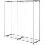 Whitmor Portable Wardrobe Clothes Storage Organizer Closet with Hanging Rack - Extra Wide -Grey Color - No-tool Assembly - Extra Strong & Durable - 60&quotL x 19.5&quotW x 64"