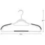 Finnhomy Bar Design Heavy Duty 50 Pack Plastic Hangers, Durable Clothes Hangers with Non-Slip Pads, Great for Shirts, Pants, Scarves, Strong Enough for Coat, White