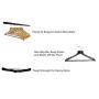 Pillowtex Deluxe Wood Suit Clothes Closet Hangers w/Bar - Set of 10 Natural Finish Hangers