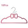 fineshelf 10PCS Butterfly Flocking Clothes Hanger,Bend Freely No Deformation Cute Hanger for Home Supplies