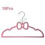 fineshelf 10PCS Butterfly Flocking Clothes Hanger,Bend Freely No Deformation Cute Hanger for Home Supplies