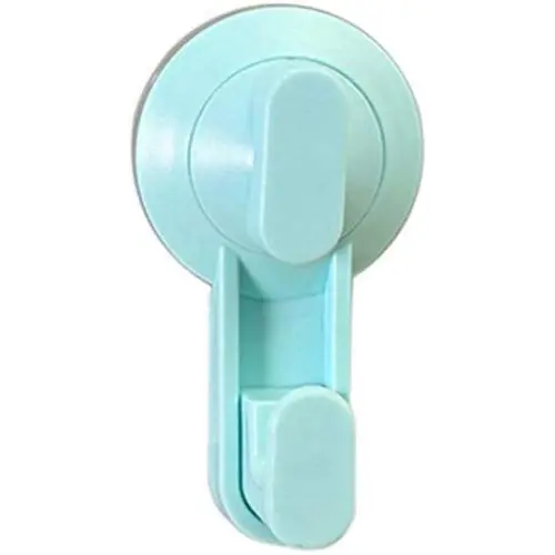 super1798 Wall Hook Kitchen Bathroom Powerful Vacuum Suction Cup Towel Clothes Hanger - Blue