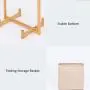 Bamboo Coat Rack Floor Combination Hanger Creative Dirty Clothes Basket Hanger Clothes Rack Simple 155CM (Color : Wood Color)