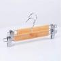 KYCPTNFJ Portable 5 PCS Multifunction Skirt Clip Solid Wood Clothes Hanger Pants Folder Anti-Skid Trousers Rack