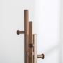 Cxjff Floor Standing Coat Rack Clothes Hat Stand Hanger 6 Hooks Bamboo Simple, Brown, 45x45x167CM (Color : Brown)