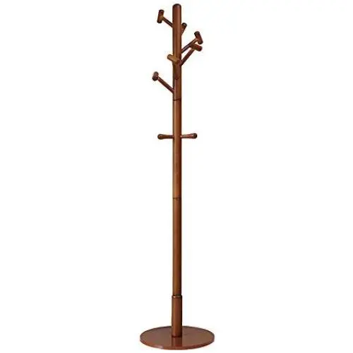 KXBYMX Clothes Hanger Floor Solid Wood Coat Rack Bedroom Hanging Clothes Household Clothes Rack -Multifunctional Coat Rack (Color : A)