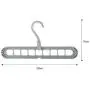 10PC Random Color Creative 3D Space Saving Hanger Magic Clothes Hanger 9Hole Towel Hook Closet Organizer Rack Decoration