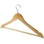 Blue Beat Digital High-Grade Solid Wood Clothes Hangers - (Pack of 5) - Heavy Duty Non Slip Pants Bar - Wide Shoulders for Coats, Sweaters and Suits - Shoulder Grooves for Straps - Smooth Wood Finish