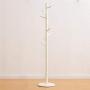 TLTLYMJ Coat Rack, Solid Wood Bedroom Hangers, Home Floor, Simple Office Clothes Rack (Color : Dark Brown)