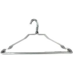 THE UM24 10 Pack Steel Metal Wire Hangers Adult Coat Clothes Hangers - 13 Gage Thickness Silver Color Galvanized Metal Wire Hanger