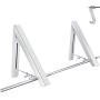 GADENT Folding Clothes Hanger, Drying Rack, Wall Mounted Retractable Clothes Rack, Aluminum, Home Storage Organiser Space Savers, Easy Installation (2 pack, with 4 hooks)