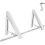 GADENT Folding Clothes Hanger, Drying Rack, Wall Mounted Retractable Clothes Rack, Aluminum, Home Storage Organiser Space Savers, Easy Installation (2 pack, with 4 hooks)