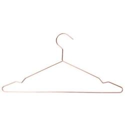 Riverlily Iron Wire Non-Slip Anti-Rust Coat Hanger Rose Gold Clothes Garment Trouser Dress Clothes-Rack 42x21cm