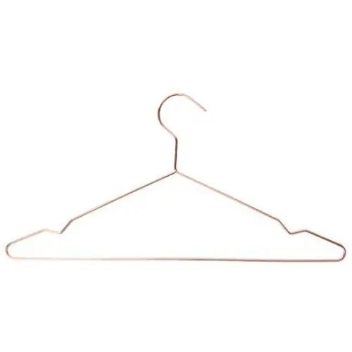 Riverlily Iron Wire Non-Slip Anti-Rust Coat Hanger Rose Gold Clothes Garment Trouser Dress Clothes-Rack 42x21cm