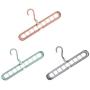 Cabilock Clothes Hanger 3pcs Practical 9 Holes Clothes Hanger Portable Clothing Storage Racks Wardrobe Clothing Organizer Coat Hook Storage Holder (Random Color)