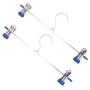 Cabilock Clothes Hanger 6Pcs 28cm Stainless Steel Nano Trousers Clips Adjustable Clip Distance Clothes Hangers Non-Slip Laundry Racks