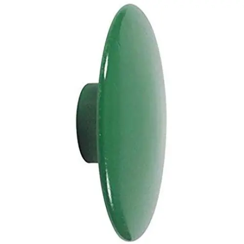 Wood Dots Coat Hooks Flat Round Shape Bright Color Wall Mounted Wall Hanger, Scatter The Wall to Display Hats, Scarves,Clothes(10 Colors) - Green L