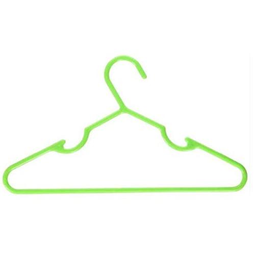 TSWCL 30 Pcs Plastic Hangers Lot Children Kid Infant Toddler Clothes Lime Durable New