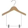 Childrens Wooden Display hanger with 6 inch Drop and Adjustable Clips, Contoured Hanger with Matte Natural Finish and Chrome Hook (Set of 12) by The Great American Hanger Company Childrens Wooden Display hanger with 6 inch Drop and Adjustable Clips, Contoured Hanger with Matte Natural Finish and Chrome Hook (Set of 12) by The Great American Hanger Company