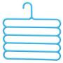 5pcs Random Color Multi-Purpose Clothes Hanger 5 Layers Pants Hanger Cloth Rack Multilayer Storage Scarf Tie Space-Saving Clothes Hanger