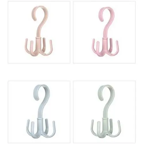 KYCPTNFJ 5 pcs Plastic Home Storage Organization Bedroom Hanger Clothes Hanging Rack Holder for Bags Towel