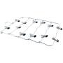 Homend 6 Tier Skirt Hangers Foldable Pants Hangers Closet Organizer Stainless Steel Fold up Space Saving Hangers (3 Pack)