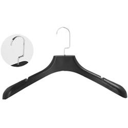 CHAONAO Black Suit Hangers Plastic Non-Slip Wide Shoulder Clothes Hanger for Coats, Jacket, Pants, and Dress Clothes,C,40pcs